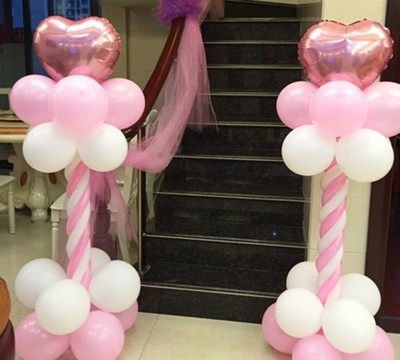 气球立柱路引心形立柱装饰全套 商场布置生日派对布置活动路引