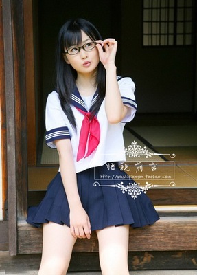 日式校服萌系jk水手服海军短袖上衣软妹学院班服套装学生制服女夏