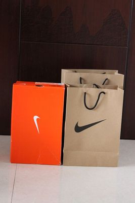 耐克nike手提袋纸袋 中号大号鞋袋 黄牛皮纸袋 服装袋