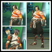 taobao agent 【深艾的小铺】守望先锋青年半藏少主cos假发黑色中分