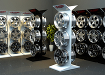 The Car Show Will Be Against Wall Of Hub Display Stand 4S Shop Wheel The Car Show Will Be Against Wall Of Hub Display Stand 4S Shop Wheel