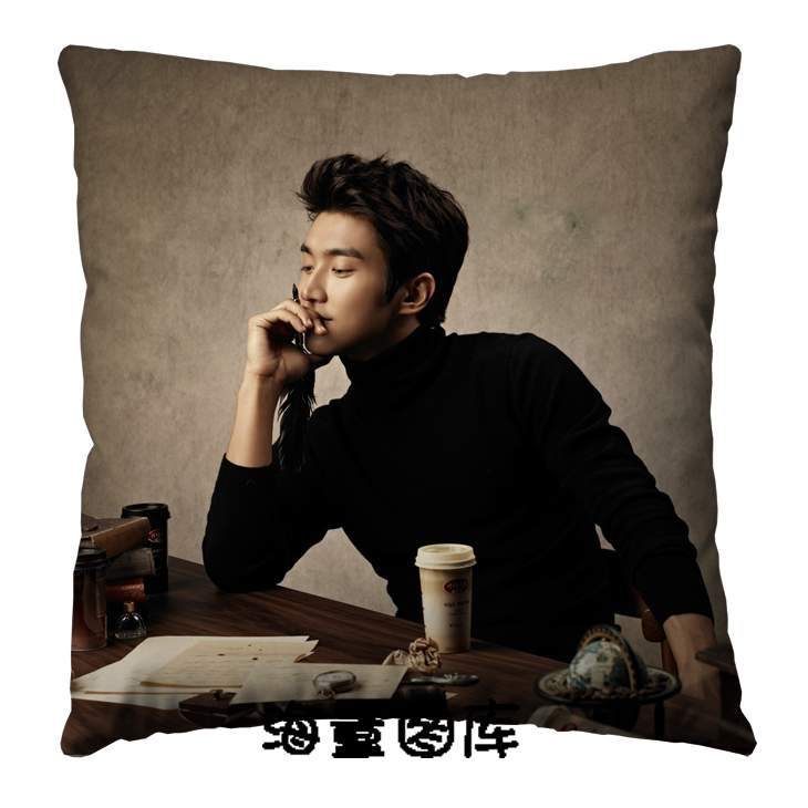崔始源等身明星抱枕头订做 帅哥美女写真枕头套 汽车沙发靠垫定制