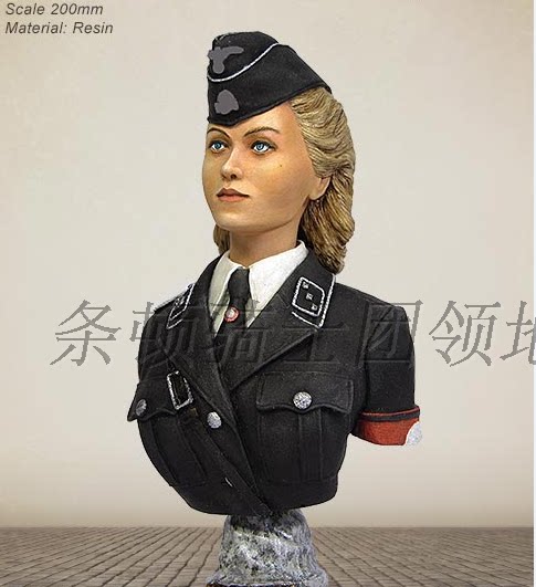 精品树脂胸像系列 二战德军女军官集中营女看守1/9 制服诱惑200mm