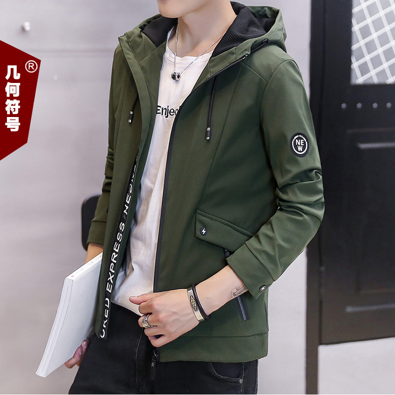 [USD 74.62] Men's jacket spring and autumn Korean version of slim fit ...
